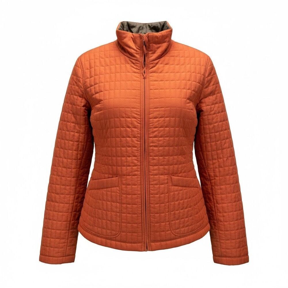 White Stag Women’s Quilted Jacket Large Burnt Orange Full Zip